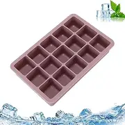 Ice Cube Tray, Silicone Ice Cube Moulds with Lid, BPA Free and Reusable for Freezer Containers, Whisky, Cocktails, Drinks(Pink-1)