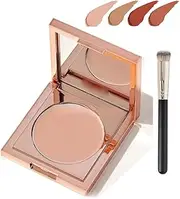 Careoast Colored Clay Undereye Corrector - CC Concealer for Dark Circles, Hydrating Color Correcting Makeup with Brush,Conceal Hydrating Concealer (Light-Medium Peac)