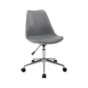 CHOTTO - Ando Office Desk Chair with Vegan Leather Seat - Grey