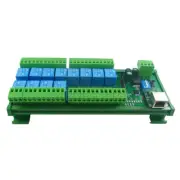12 DIO Ethernet/RS485 Relay Module Modbus RTU TCP/IP Network PLC Expansion Board