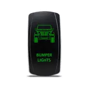 Rocker Switch for Jeep Wrangler JK Bumper Lights Symbol - Green LED