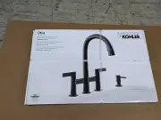 Kohler Otira R29465 -SD-BL Pull-Down Bridge Kitchen Faucet - Matte Black