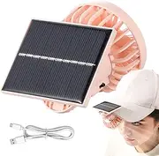 Portable Clip On Fan - Ultra Slim Portable Hand Fan | Portable Solar Powered Handheld Fan | Rechargeable Cooling Device Personal Handheld Camping Accessories For Travel, Desk And Table