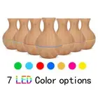 USB LED Ultrasonic Wooden Humidifier Air Purifier With 7 Colors Light For Ho GOF