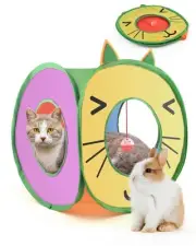 Pop up Cat Cube Collapsible Cat Hideouts Play House Peek Too Cat Cave Tent