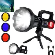 Solar Rechargeable Spotlight, 3,000,000 Lumens Led Spot Lights Outdoor Handheld