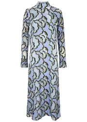 Jonathan Simkhai Ailey Lace and Velvet Maxi Dress - Blue - 10 (UK14 / L) 10 (UK14 / L)