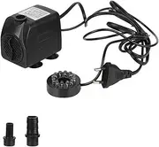 USTKWZ Waterproof quiet Submersible Fountain with 12 LED Light Water Pump for Garden Aquarium Fish Tank Bird Bath Fountain(15W EU Plug)