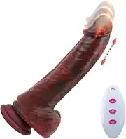 9.05'' Thrusting Dildo Vibrator Sex Toys for Women, Realistic Huge Dildo with 8 Vibrating & 6 Telescopic Mode for G-spot Pleasure, Adult Toys for Men and Women with Suction Cup Realistic Dildo for Anal and Vagina