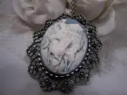 ZUES ARTEMIS ROMAN MYTHOLOGY GREEK GOD CHARIOT HORSE BROOCH PENDANT NECKLAC