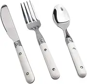 BEBEMOKO Stainless Steel Children's Cutlery Set Baby Fork Spoon Knife Home Tableware Set