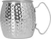 Moscow Mule Copper Mugs, Hammered Cups, Hammered Copper Cups with Stainless Steel Lining, Large Capacity Cocktail Mug for Home, Bars, Parties Restaurants, 500ml (Stainless Steel