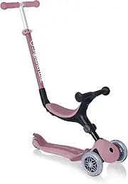 Globber Go Up Foldable Plus ecologic 3 Wheel Folding Scooter and Ride On - 15 Months to 7 Years, Kids Toddler Scooter for Boys and Girls with removable seat - 2 Year Warranty