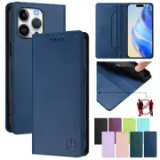 For iPhone 16 15 14 Pro Max Plus XS SE4 Leather Wallet Case Magnetic Flip Cover