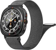 Metal Stainless Steel Bands for Samsung Galaxy Watch 7 Ultra Band 47mm Women Men, Soft Magnetic Stainless Steel Milanese Mesh Loop Replacement Strap for Samsung Galaxy Watch Ultra Band