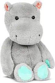 B. Softies – Plush Hippo – Stuffed Animal – Soft & Gray Hippopotamus Toy – Washable Toys for Baby, Toddler, Kids – 0 Months + – Happyhues - Gerry Grey (Dark Gray)