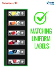 (5) Vending Machine 16.9 oz Labels - Fanta - Pepsi - Sprite - Coke Diet