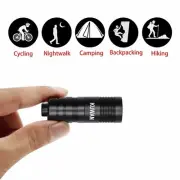 New KUWAN Mini Black Aluminum LED Keychain Flashlight EDC (Battery Included)