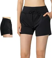 [Generic] Zealburst Swim Board Shorts, Women's 5" Zealburst Swim Shorts High Waisted Quick Dry Swimming Bottoms