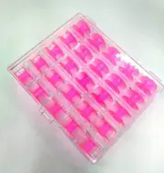 25X Plastic Bobbin #2518P Pink Colour 15 Class Packed in Clear Plastic Case