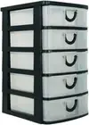 Massca 5 drawer storage organizer - Plastic dressers with drawers for Arts and