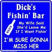Personalized Fishing Sign #8 Fisherman Bar Beer Pub Gift Man Cave USA Made