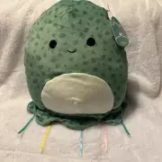 Squishmallows 2022 14" Forina Jellyfish Jade Green Ribbons Plush NEW