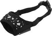 CAPASTEC Dog Muzzle Soft Dog Muzzle Breathable Muzzle for Dogs Prevention Biting Chewing Muzzle with Adjustable Strap for Small Medium Large Dogs XS Black