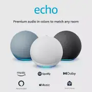 Echo (Newest Model), Alexa Speaker with Premium Sound, Ideal for Large Bedrooms,