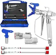 14PCS Airless Spray Gun Kit with 3600PSI High Pressure Swivel Joint & 1 Airless Spray Gun & 5PCS Nozzle Tip & 5 Spray Gun Filter & 2 Extension Rod (PENQIANG2)
