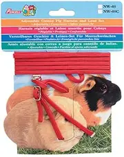 Small Animal Care Harness and Lead Set for Guinea Pig, Red