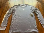 $39 BILLABONG Men M Medium Stretch Fit Rashguard Shirt LS Sleeve UVA UVB Swim
