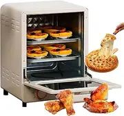 15L Countertop Mini Oven Air Fryer, Electric Household Multi-Function Oven with Adjustable Temperature and Timer, Air Fryer Toaster Oven Combo 360° Hot Air Circulation
