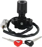 MZBZUTEDEE Motorcycle Ignition Switch Key Fit for Kawasaki ER650 ER6N 2012 2013-2016 ER6F EX650 650 EX400 ZX1400 Fit for Ninja 400R ZX14R 27005-0552