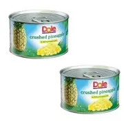 ( 2 Pack ) Dole Canned Crushed Pineapple in 100% Pineapple Juice 8