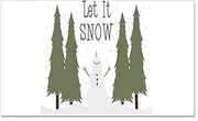 CafePress Let It Snow Snowman Rectangle Car Magnet