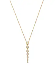 Bloomingdale's Fine Collection Diamond Honeycomb Bezel Linear Pendant Necklace in 14K Yellow Gold, 0.5 ct. t. w.