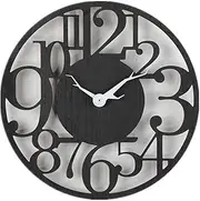 Outdoor Wall Clock Weatherproof, 40cm Garden Wall Clocks Outdoor Mute Outside Clocks for Garden, Big Number Modern Simplicity European Style Abstract, Suitable for Garden Decoratio
