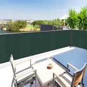 Houssity 2 FT Green Chain Link Fence Privacy Screen Balcony Deck Railing Kennel
