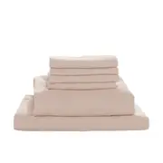 Valeria 1000TC Ultra Soft Bed Sheet Set - Cream King Single Cream