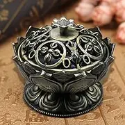 Flower Incense Burner Creative Shape Incense Cone Holder Zinc Alloy Flower Incense Holder Mini Incense Ornament for Home Office Room