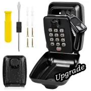 BKNOOU Key Lock Box Wall Mount with Code, Key Lock Box for Outside, Waterproof K