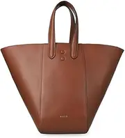 [X NIHILO] Eight Women’s Genuine Leather Canvas Tote Bag - Award Winning Design, Elegant and Versatile Bucket Bag with Gold Hardware, Adjustable Shoulder Strap, Practical for Work, Travel & Everyday