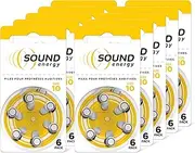 Sound Energy Hearing Aid Batteries, Size 10, Pack of 60 - Amazon Exclusive