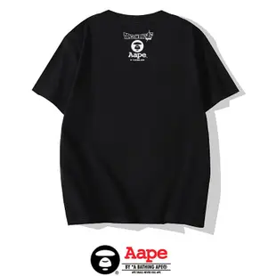 卡通漫畫圓領 By A Bathing Ape Aape T 恤男士女士夏季衣服 1:1 高品質嘻哈棉質上衣 T 恤