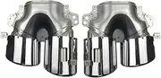 Compatible For Benz W177 C118 CLA35 X247 GLB35 A45S AMG A35 2020 To 2024 Exhaust Tip Modification AMG Black Muffler Tip Nozzle(Silver)