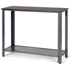 Costway Console Side Table 4" H X 18" W, Metal Frame Rectangle Wood Top Material