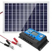 30W 12V Solar Panel Battery +40A Controller for RV Car Boat Home Camping S3M9