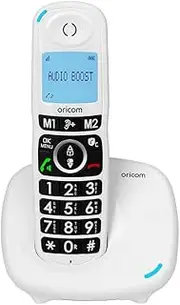 Oricom CARE620 DECT Cordless Amplified Phone with Instant Call Blocking - Phone for Elderly with Visual and Hearing Impaired, Large Backlit Display, Hearing aid and T-Coil Compatible, Telephone