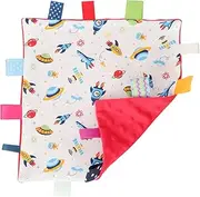 Abaodam 2pcs Unique Cartoon Tag Baby Pacifying Handkerchief Soft Baby Soothing Towel Safe Material No Odor